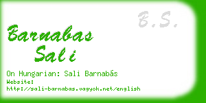 barnabas sali business card