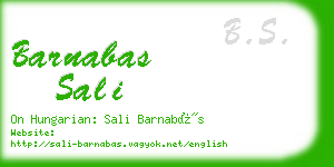 barnabas sali business card